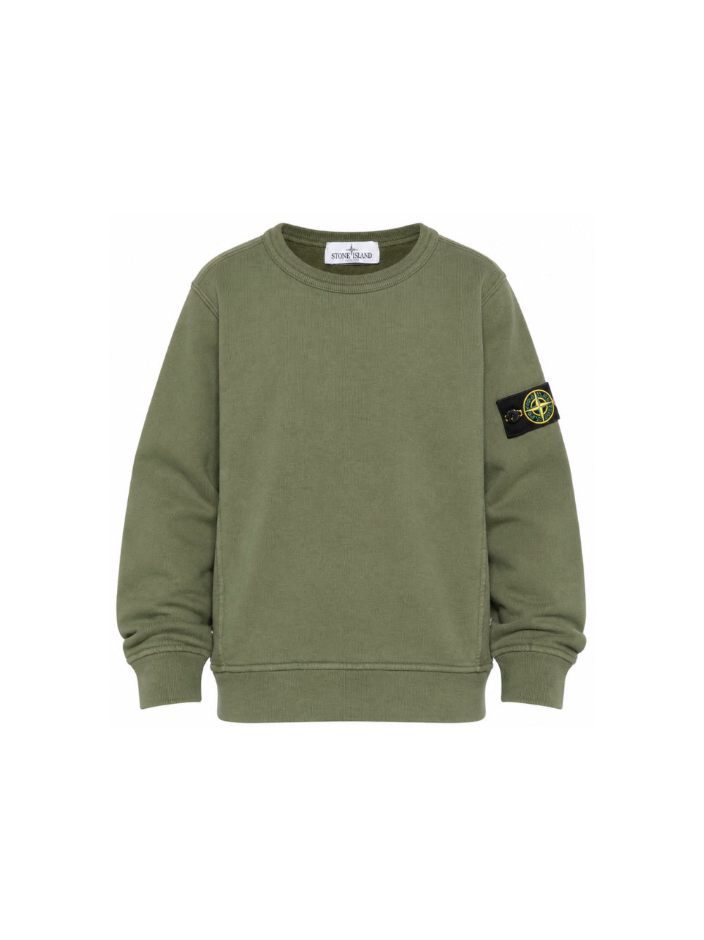 Felpa per bambino Stone Island Kids verde con distintivo Compass L2S166100001S0A20 V005G STONE ISLAND KIDS 