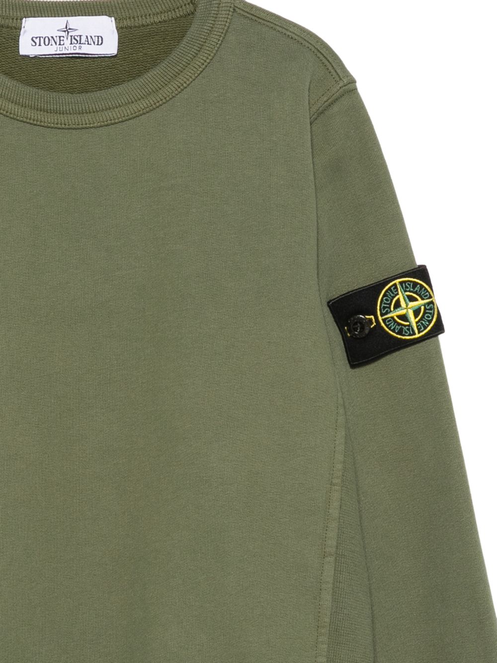 Felpa per bambino Stone Island Kids verde con distintivo Compass L2S166100001S0A20 V005G STONE ISLAND KIDS 