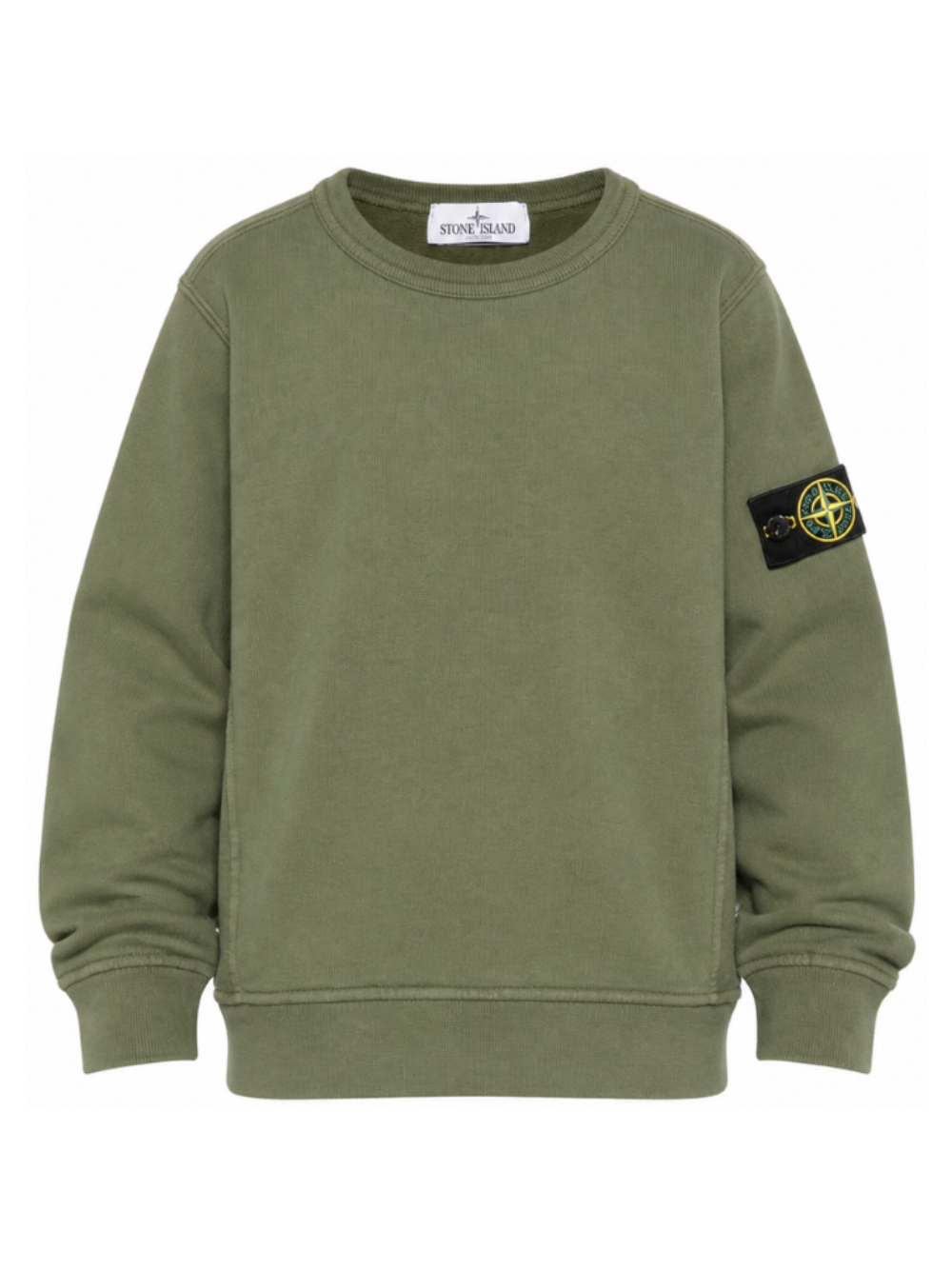 Felpa per bambino Stone Island Kids verde con distintivo Compass L2S166100001S0A20 V005G STONE ISLAND KIDS 