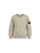 Felpa per bambino Stone Island Kids beige con distintivo Compass L2S166100001S0A20 V0068 STONE ISLAND KIDS 