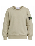 Felpa per bambino Stone Island Kids beige con distintivo Compass L2S166100001S0A20 V0068 STONE ISLAND KIDS 