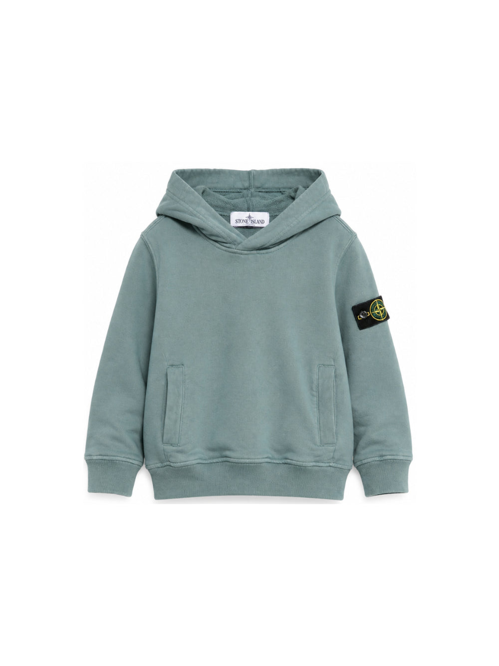 Felpa per bambino Stone Island Kids azzurra con distintivo Compass L2S166100003S0A20 V004B STONE ISLAND KIDS 