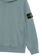 Felpa per bambino Stone Island Kids azzurra con distintivo Compass L2S166100003S0A20 V004B STONE ISLAND KIDS 