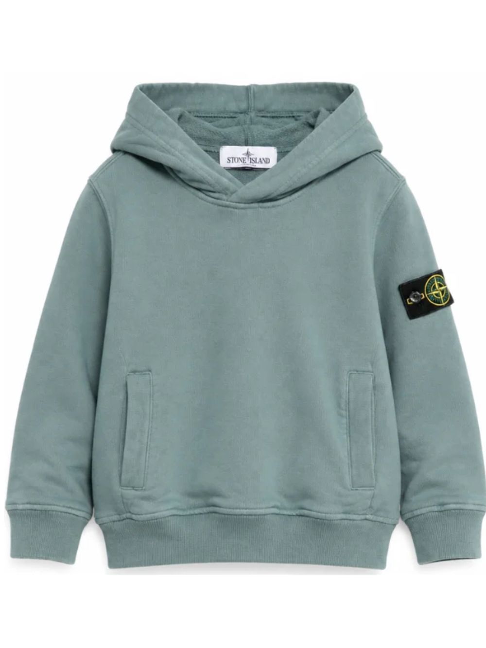 Felpa per bambino Stone Island Kids azzurra con distintivo Compass L2S166100003S0A20 V004B STONE ISLAND KIDS 