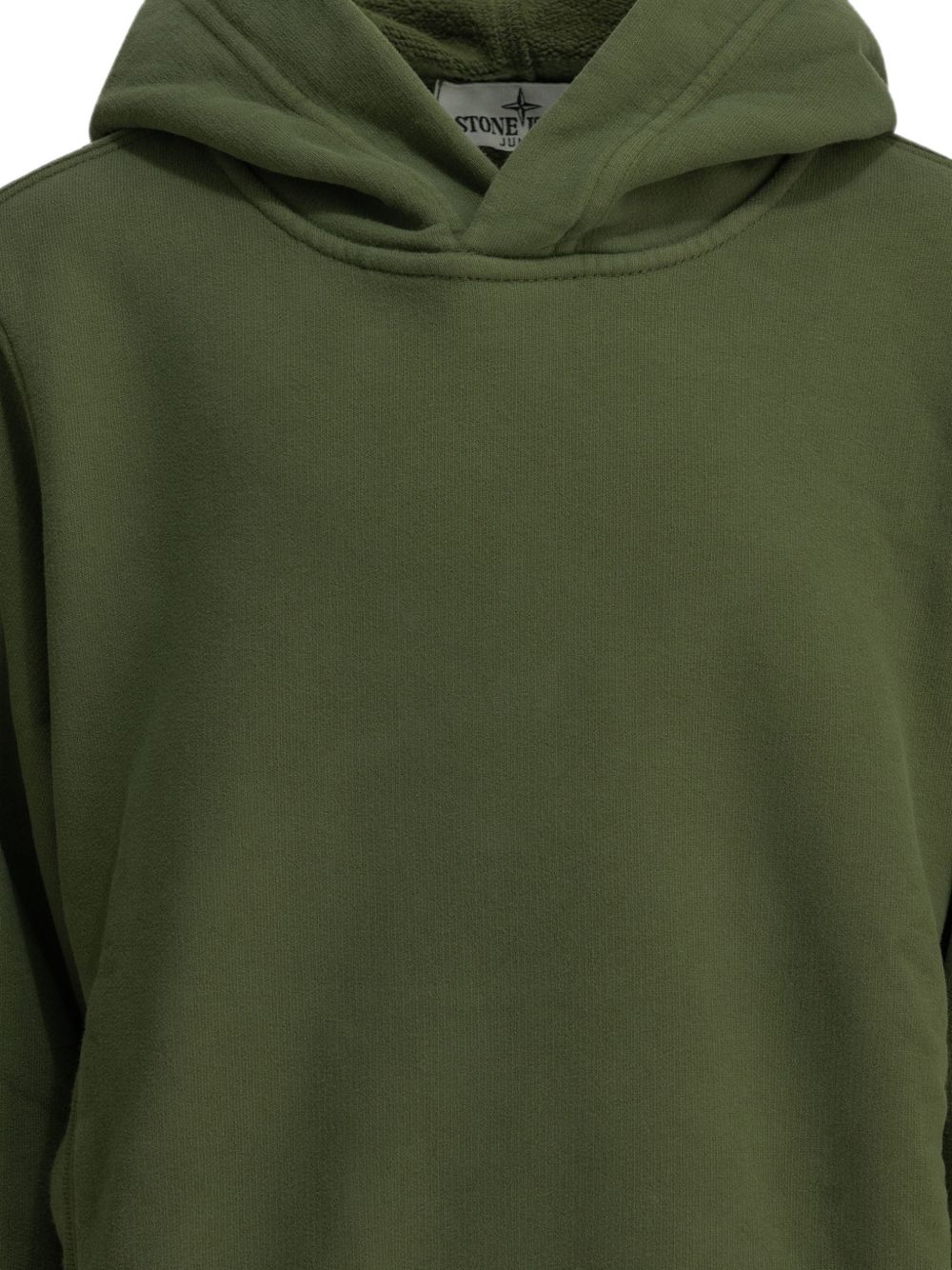 Felpa per bambino Stone Island Kids verde con applicazione Compass L2S166100003S0A20 V005G STONE ISLAND KIDS 