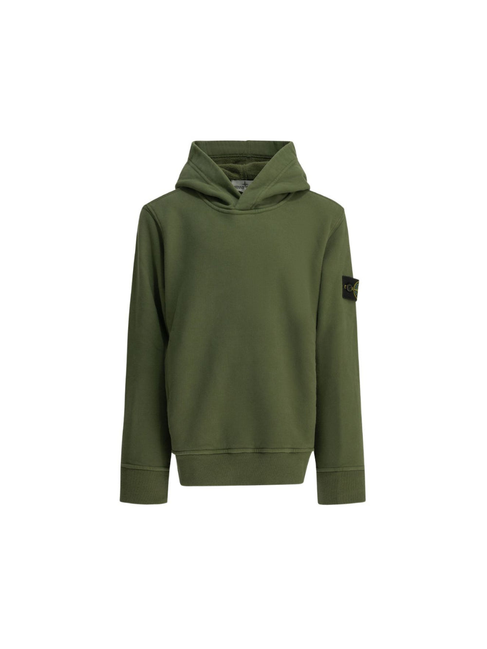 Felpa per bambino Stone Island Kids verde con applicazione Compass L2S166100003S0A20 V005G STONE ISLAND KIDS 