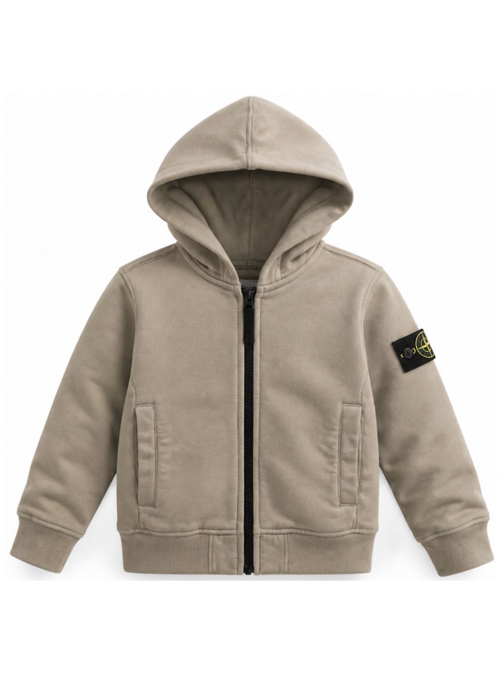 Felpa per bambino Stone Island Kids grigio con cappuccio L2S166100006S0A20 V0068 STONE ISLAND KIDS 
