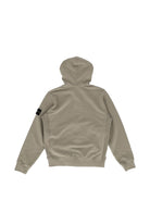 Felpa per bambino Stone Island Kids grigio con cappuccio L2S166100006S0A20 V0068 STONE ISLAND KIDS 