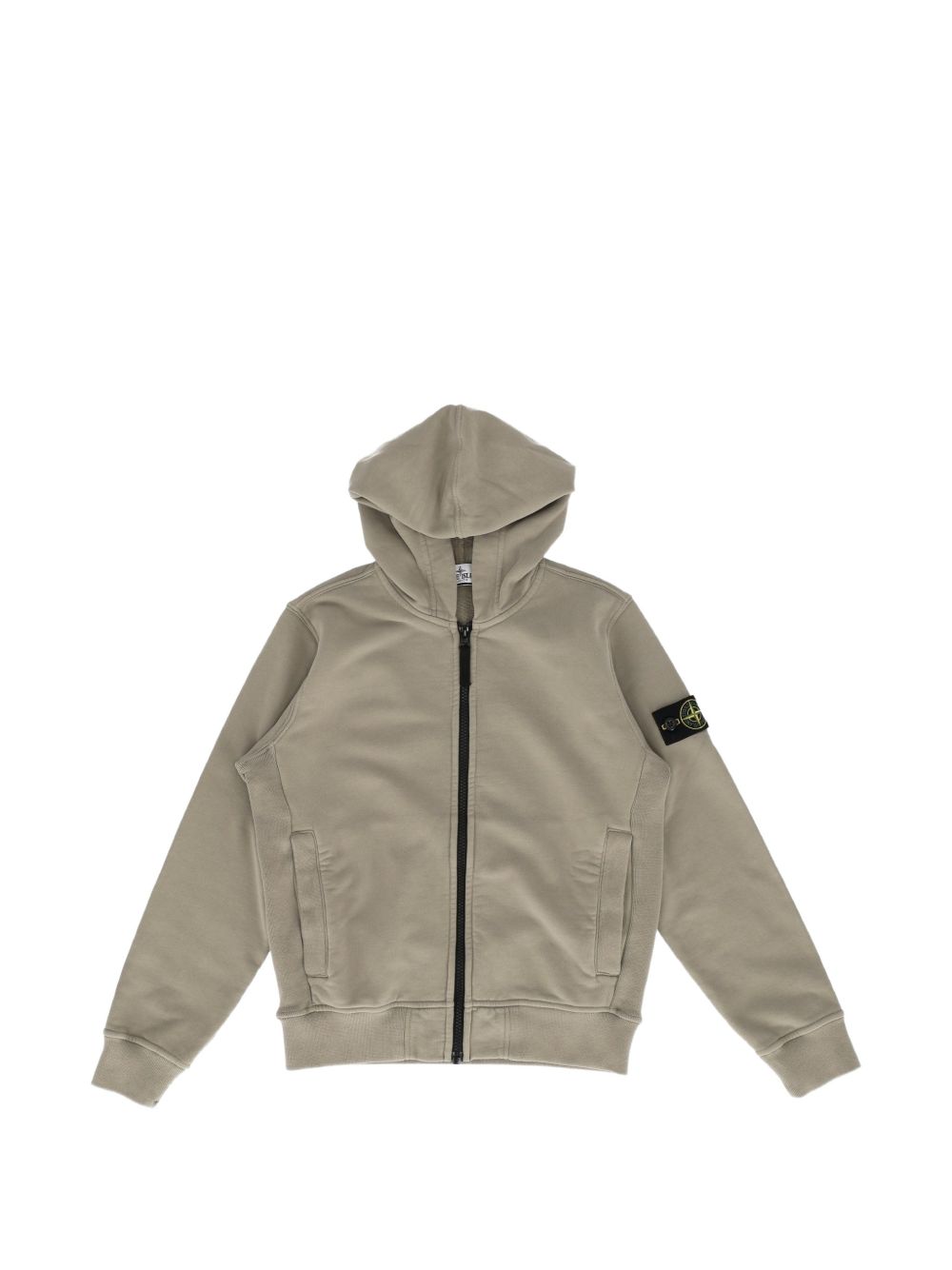 Felpa per bambino Stone Island Kids grigio con cappuccio L2S166100006S0A20 V0068 STONE ISLAND KIDS 