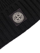 Berretto per bambino Stone Island Kids nero con motivo a coste L2S16N100003S00M3 V0029 STONE ISLAND KIDS 