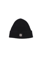 Berretto per bambino Stone Island Kids nero con motivo a coste L2S16N100003S00M3 V0029 STONE ISLAND KIDS 