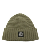 Berretto per bambino Stone Island Junior verde con applicazione L2S16N100003S00M3 V0055 STONE ISLAND KIDS 