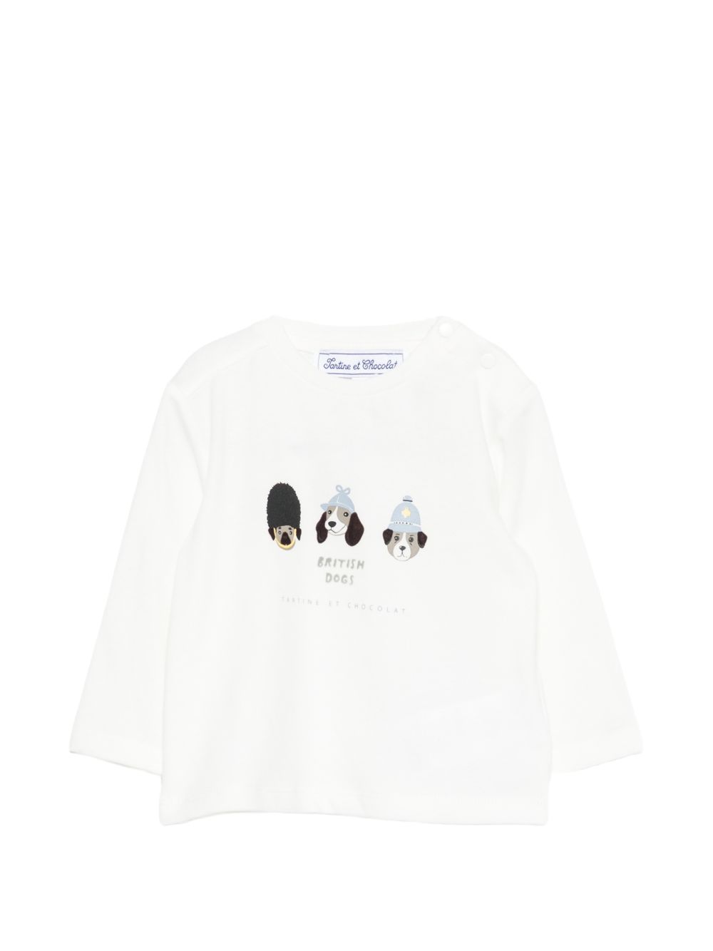 T-shirt per neonato Tartine & Chocolat bianco con stampa grafica CD10031 13 TArtine & Chocolat KIDS 