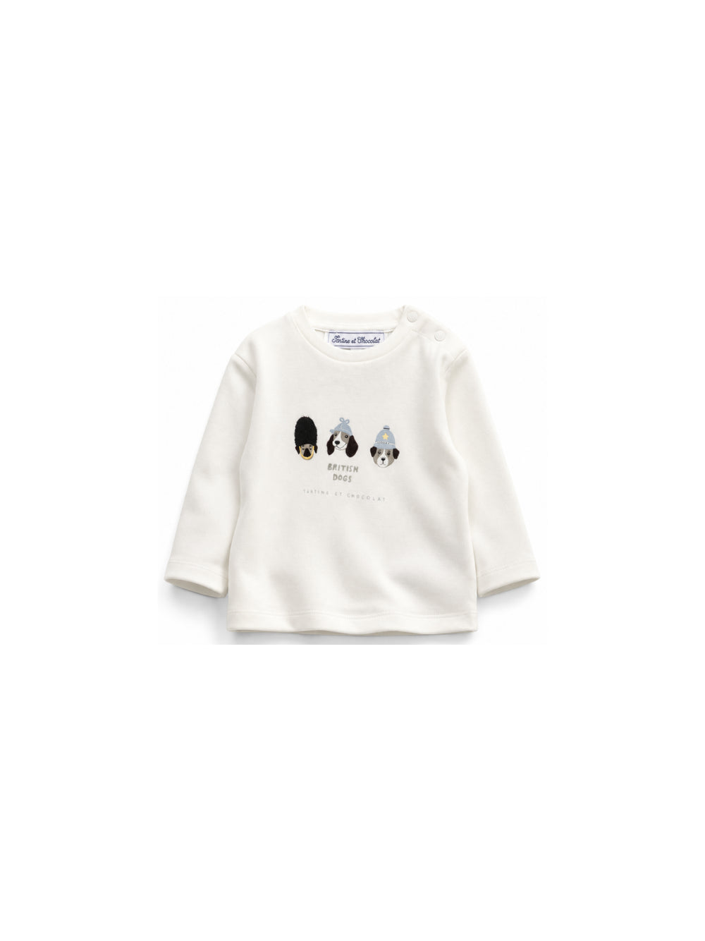 T-shirt per neonato Tartine & Chocolat bianco con stampa grafica CD10031 13 TArtine & Chocolat KIDS 