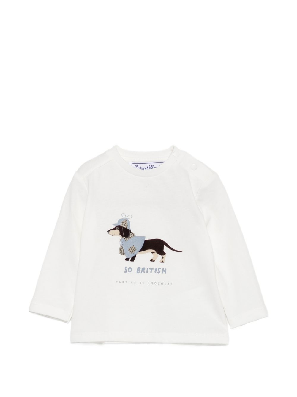 T-shirt per neonato Tartine & Chocolat bianca con stampa grafica CD10041 13 TArtine & Chocolat KIDS 