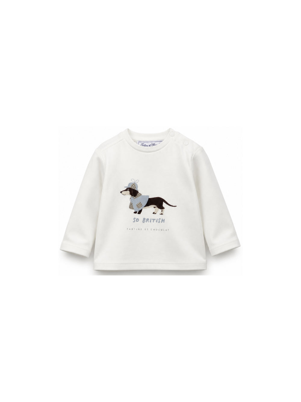 T-shirt per neonato Tartine & Chocolat bianca con stampa grafica CD10041 13 TArtine & Chocolat KIDS 