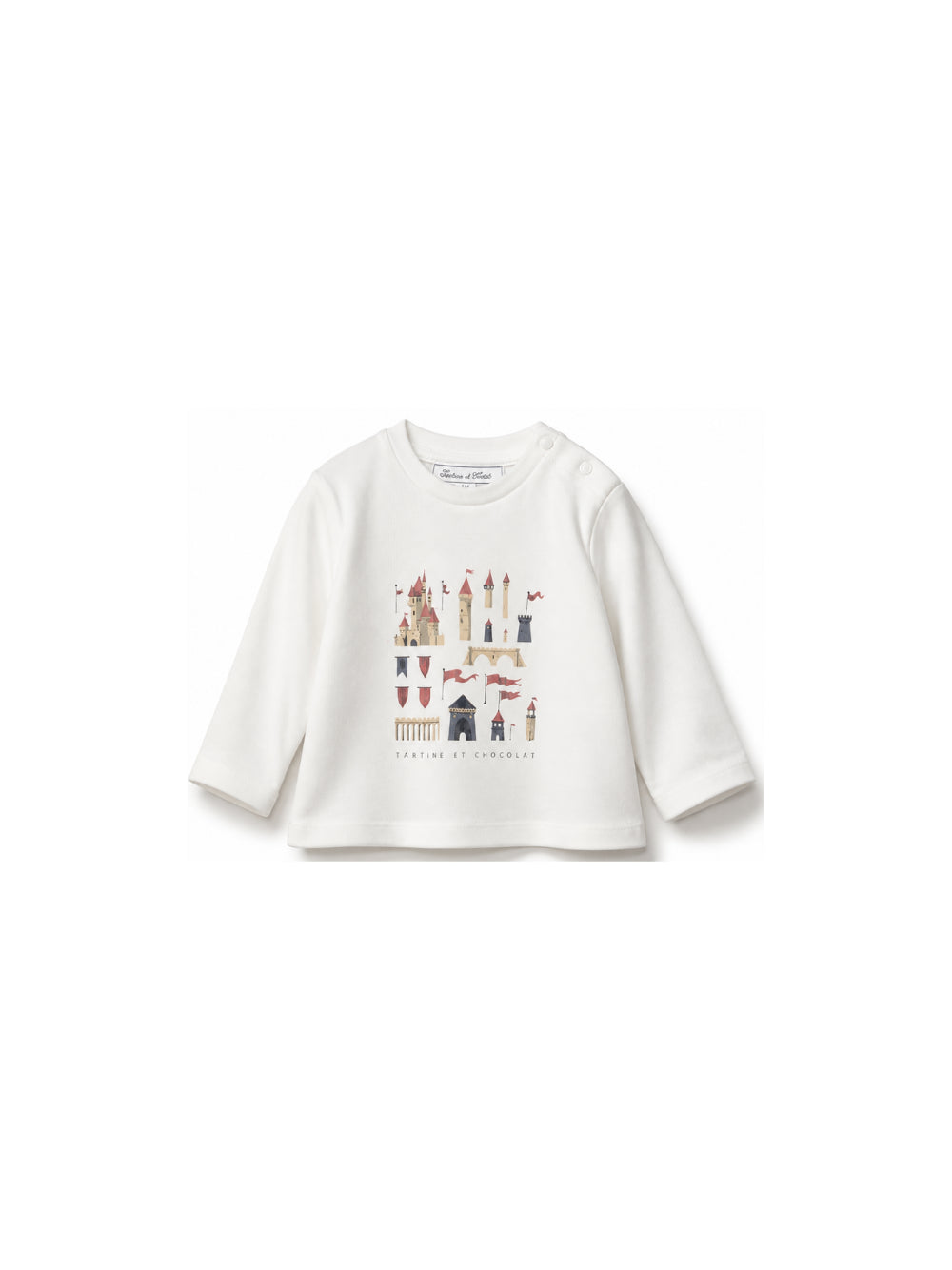 T-shirt per neonato Tartine & Chocolat bianca con stampa grafica CD10041 39 TArtine & Chocolat KIDS 