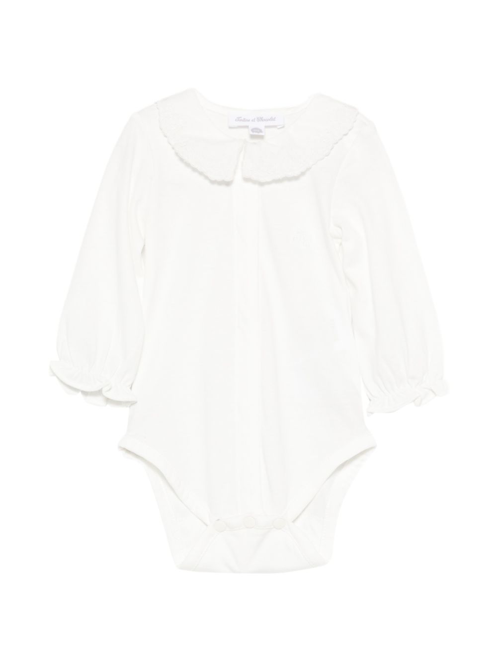 Body per neonata Tartine & Chocolat bianco con colletto ricamato CD11000 13 TArtine & Chocolat KIDS 