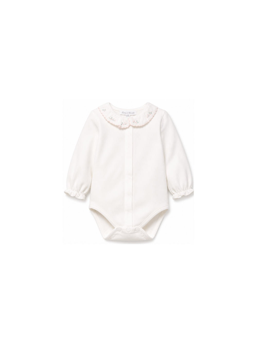 Body per neonata Tartine & Chocolat bianco con colletto ricamato CD11010 13 TArtine & Chocolat KIDS 