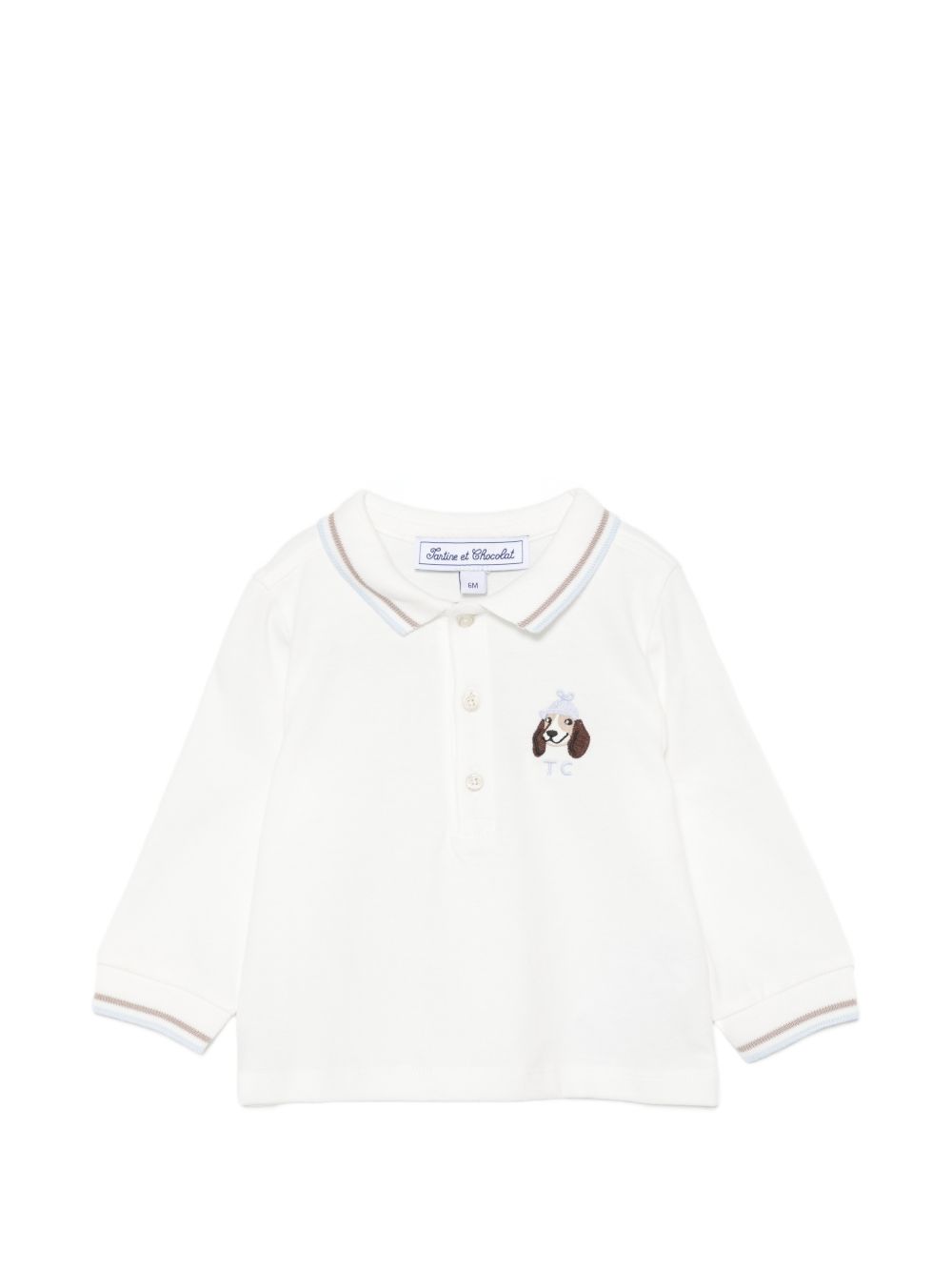 Polo per neonato Tartine Et Chocolat bianca con ricamo cane CD11031 13 TArtine & Chocolat KIDS 