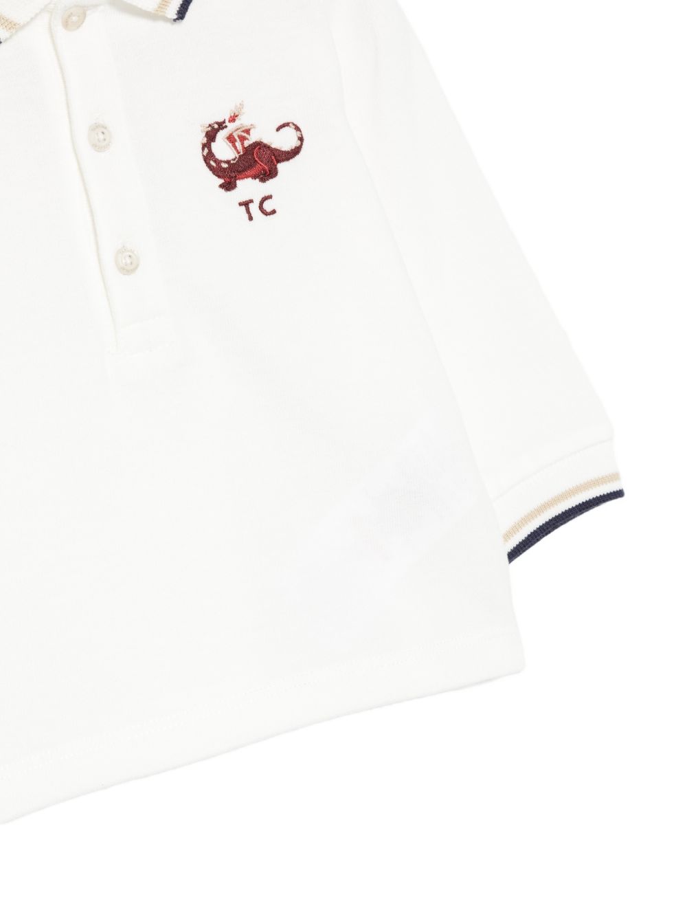 Polo per neonato Tartine Et Chocolat bianca con ricamo drago CD11031 17 TArtine & Chocolat KIDS 