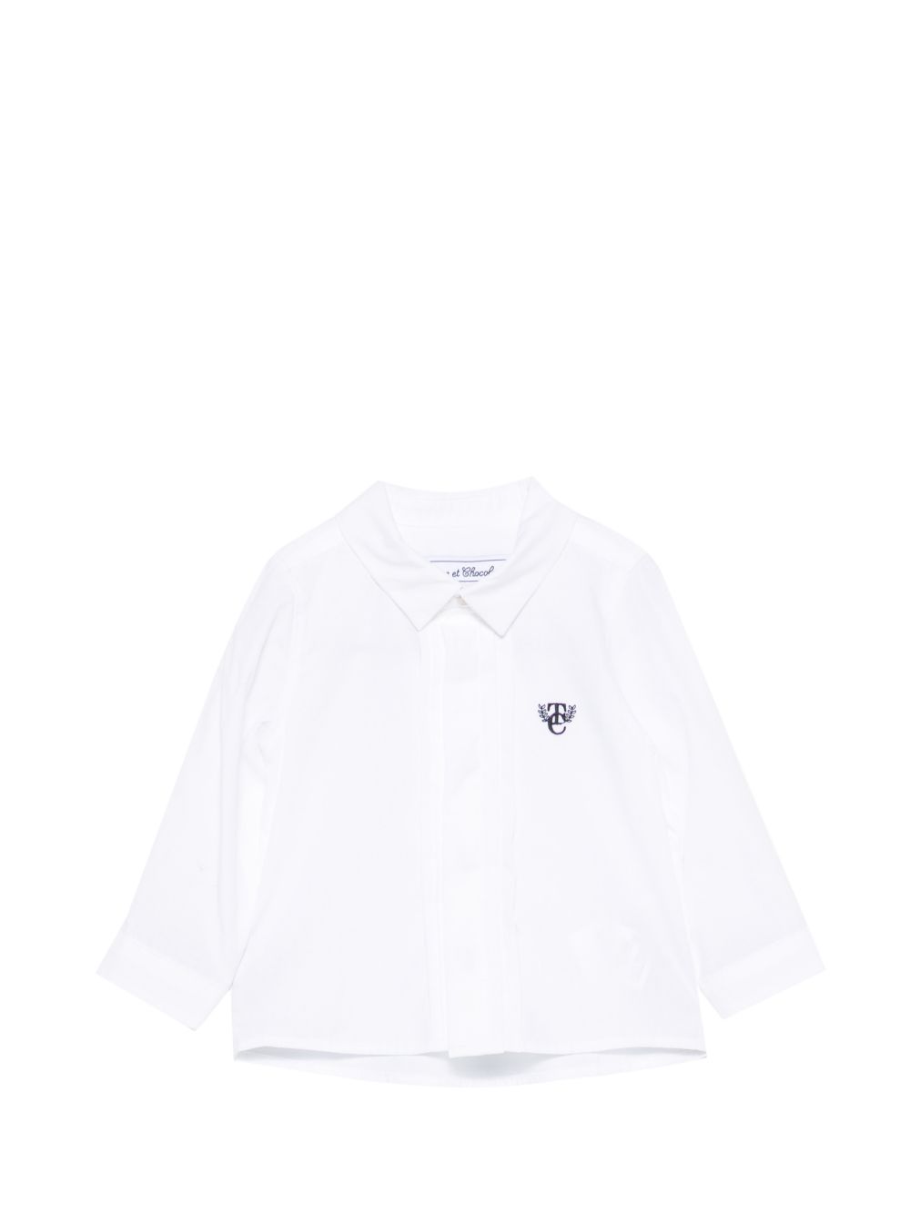 Camicia per neonato Tartine Et Chocolat bianca con logo e bottoni nascosti CD12011 01 TArtine & Chocolat KIDS 