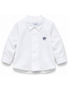Camicia per neonato Tartine Et Chocolat bianca con logo e bottoni nascosti CD12011 01 TArtine & Chocolat KIDS 