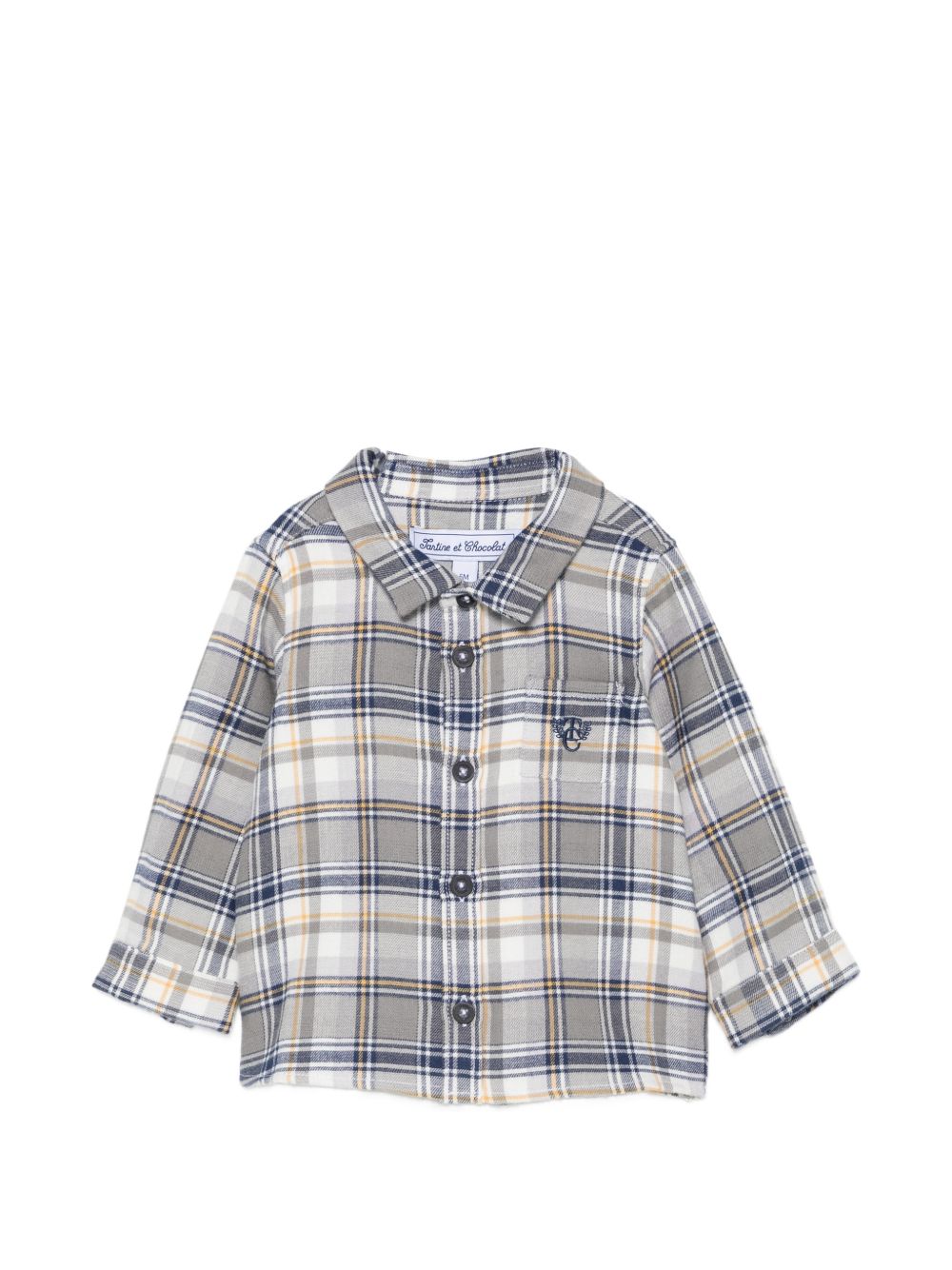 Camicia per neonato Tartine Et Chocolat multicolore a quadri con ricamo CD12071 46 TArtine & Chocolat KIDS 