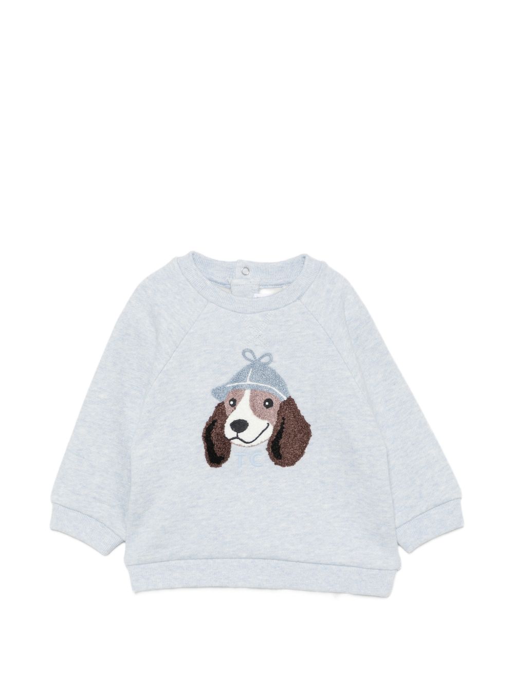 Felpa per neonato Tartine Et Chocolat azzurra con ricamo cane CD15001 40 TArtine & Chocolat KIDS 
