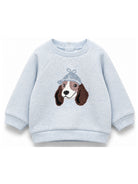 Felpa per neonato Tartine Et Chocolat azzurra con ricamo cane CD15001 40 TArtine & Chocolat KIDS 