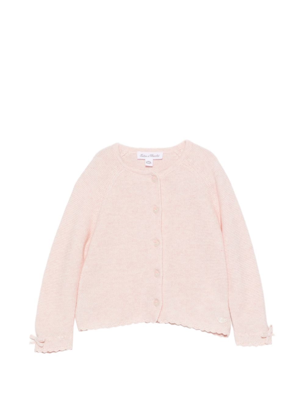 Cardigan per neonata Tartine Et Chocolat rosa con orlo a smerlo CD18000 30 TArtine & Chocolat KIDS 