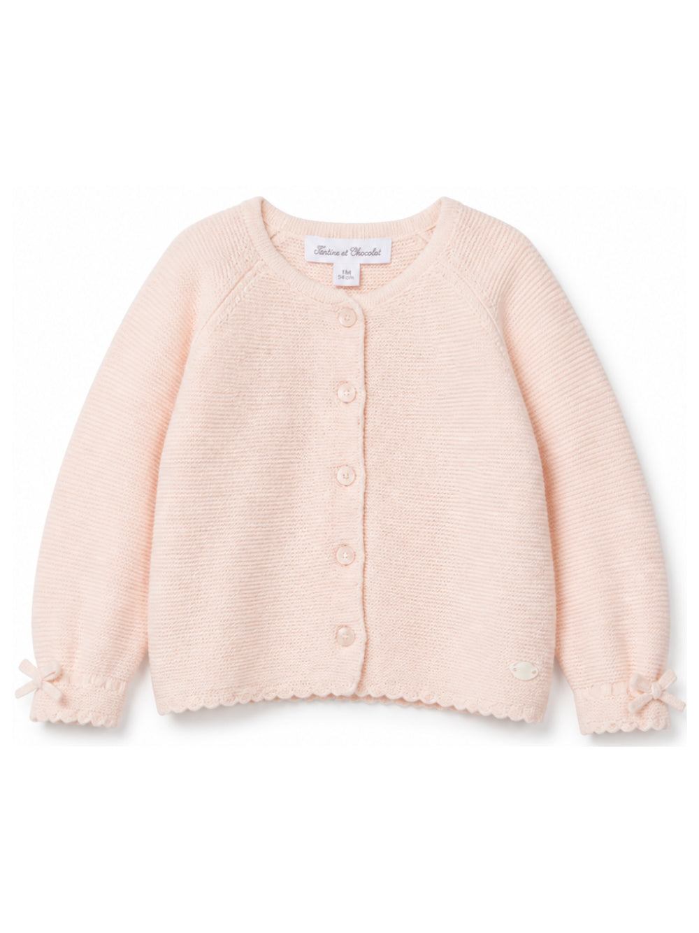 Cardigan per neonata Tartine Et Chocolat rosa con orlo a smerlo CD18000 30 TArtine & Chocolat KIDS 