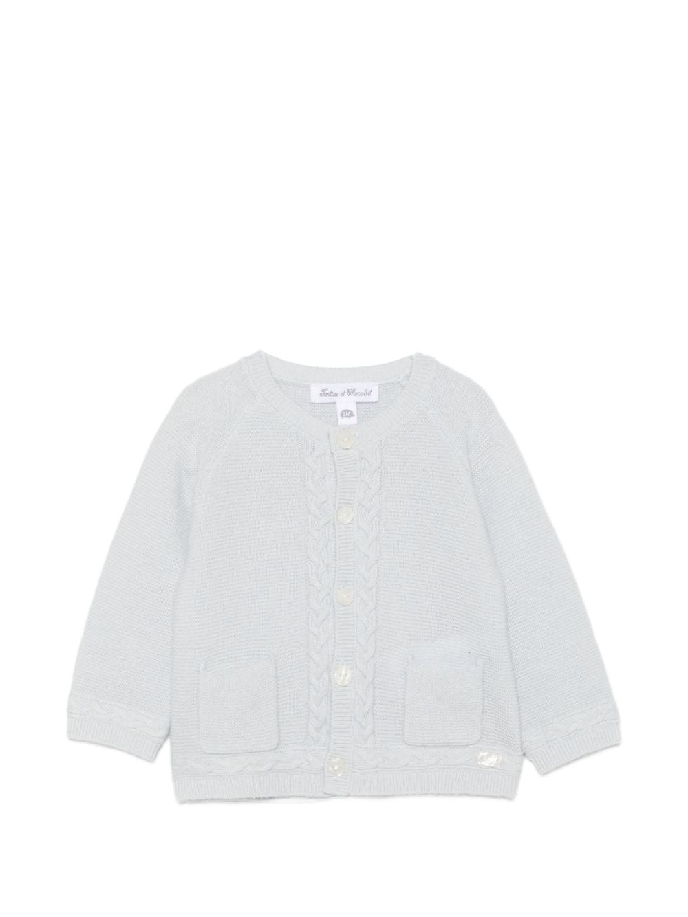 Cardigan per neonati Tartine Et Chocolat azzurro in maglia con bottoni CD18010 41 TArtine & Chocolat KIDS 
