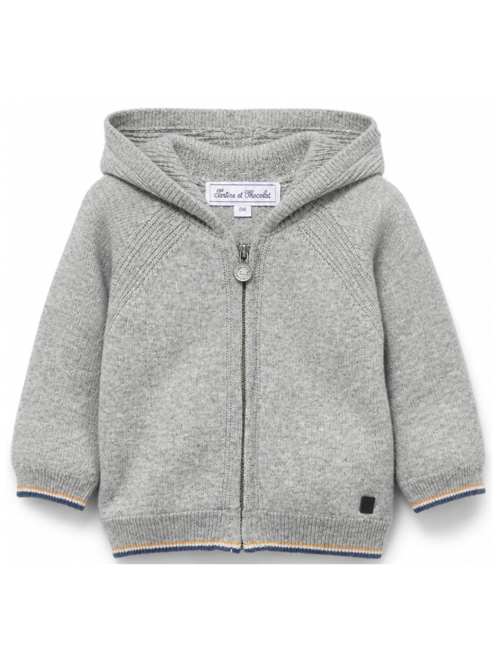 Maglione per neonato Tartine Et Chocolat grigio con bordi a contrasto CD18011 22 TArtine & Chocolat KIDS 