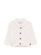 Cardigan per neonato Tartine Et Chocolat bianco con collo a scialle CD18021 13 TArtine & Chocolat KIDS 