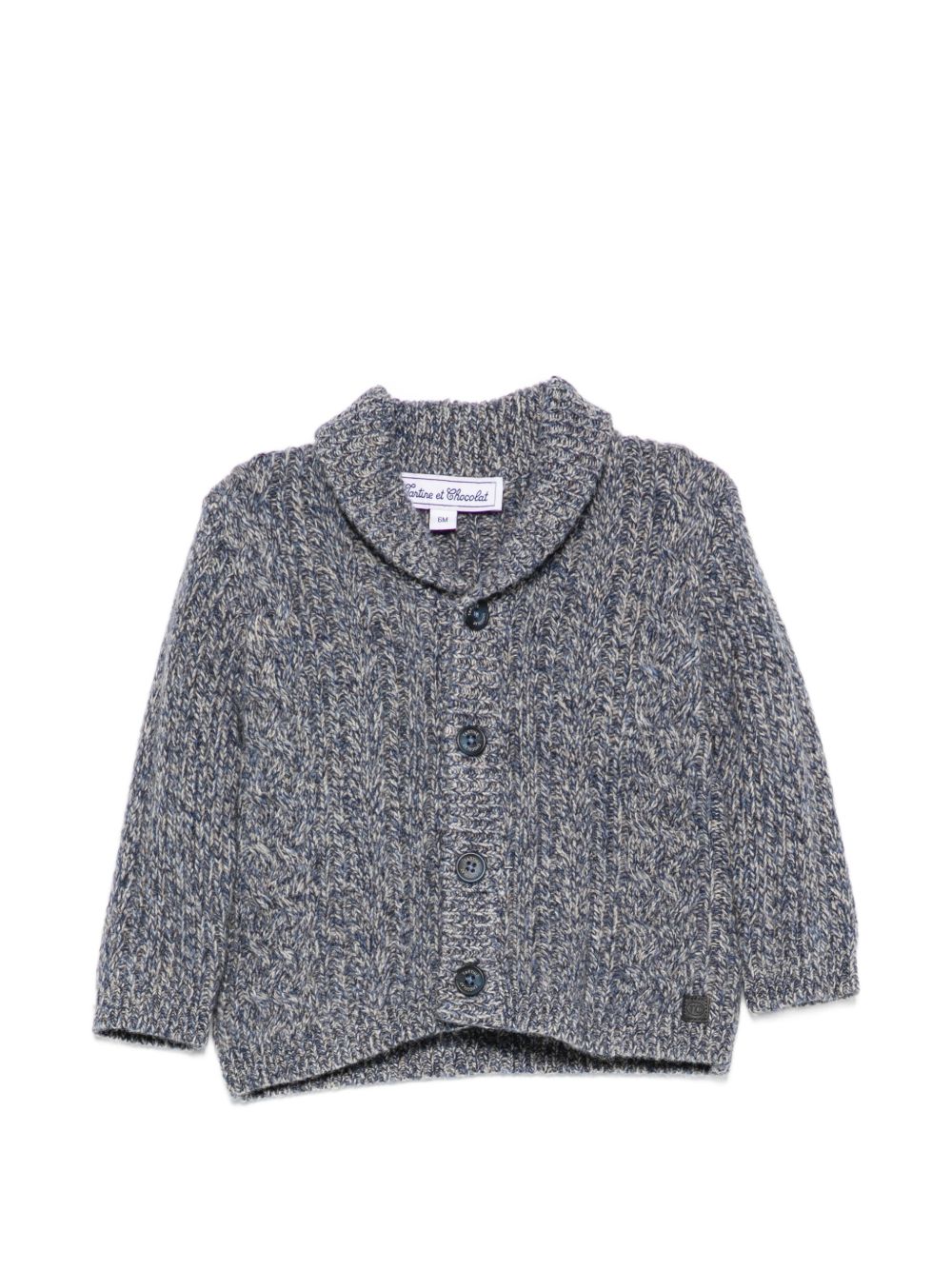 Cardigan per neonato Tartine Et Chocolat grigio con collo a scialle CD18021 46 TArtine & Chocolat KIDS 