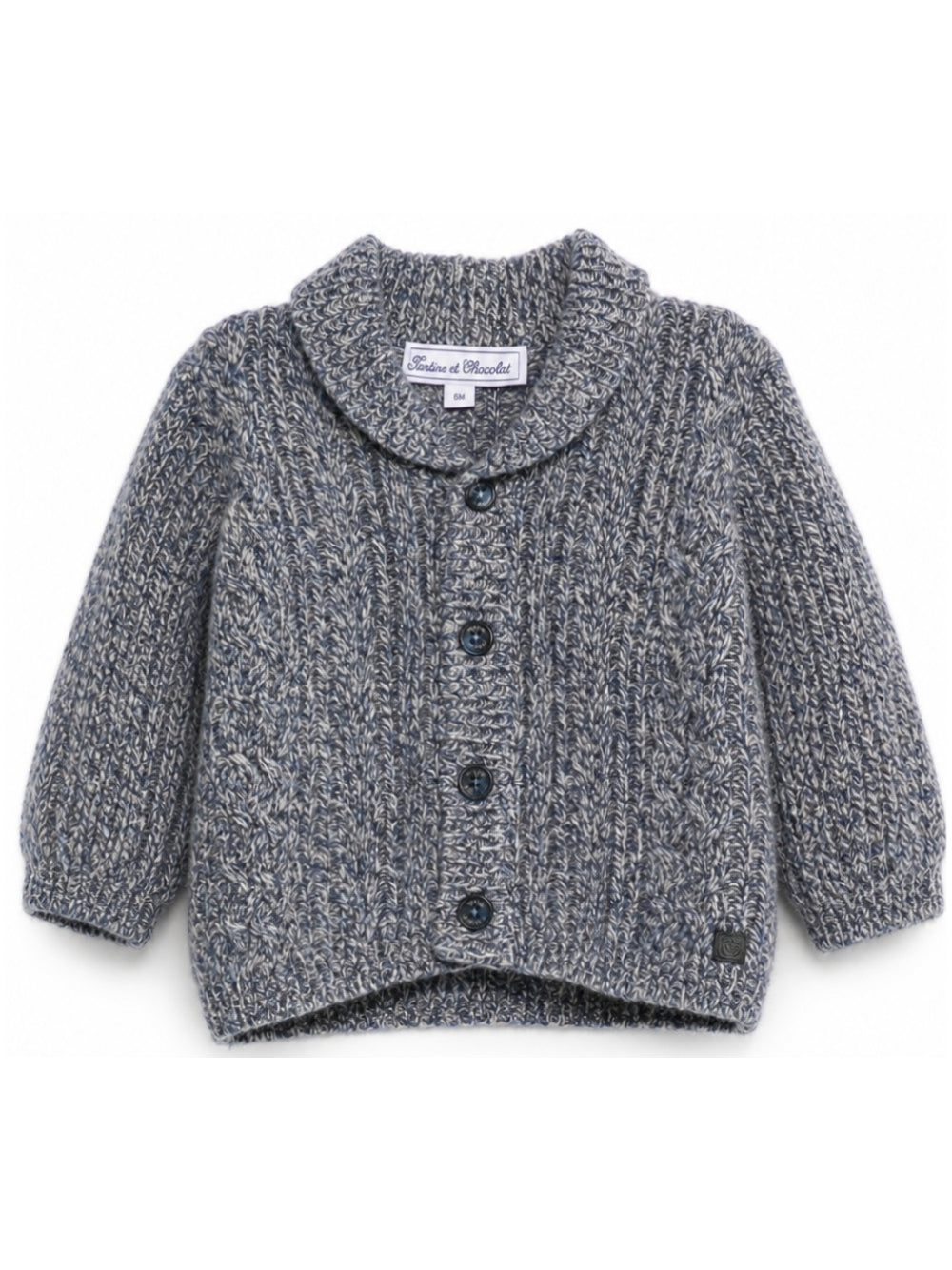 Cardigan per neonato Tartine Et Chocolat grigio con collo a scialle CD18021 46 TArtine & Chocolat KIDS 
