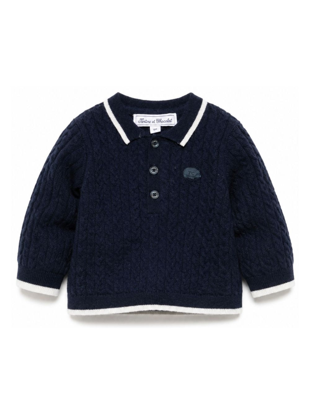 Maglione per neonato Tartine & Chocolat blu con lavorazione a trecce CD18041 04 TArtine & Chocolat KIDS 