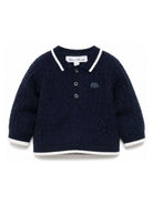 Maglione per neonato Tartine & Chocolat blu con lavorazione a trecce CD18041 04 TArtine & Chocolat KIDS 
