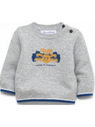 Maglione per neonato Tartine Et Chocolat grigio con intarsio auto e chiusura con bottoni CD18091 22 TArtine & Chocolat KIDS 