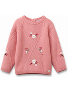 Maglione per neonata Tartine Et Chocolat rosa con ricamo a fiori CD18111 33 TArtine & Chocolat KIDS 