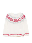 Maglione per neonata Tartine Et Chocolat bianco con ricamo CD18181 13 TArtine & Chocolat KIDS 