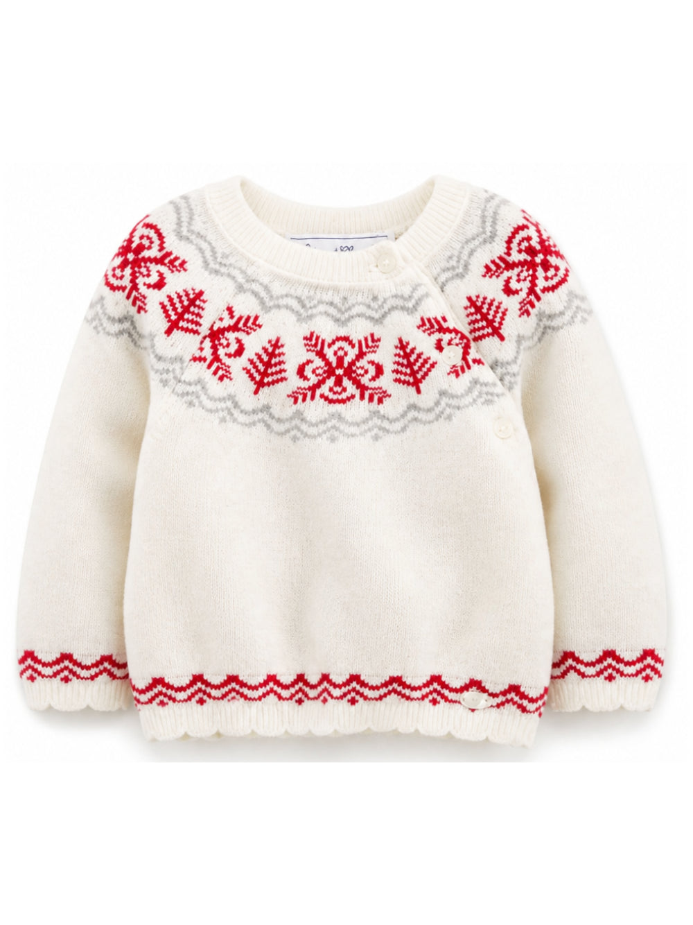 Maglione per neonata Tartine Et Chocolat bianco con ricamo CD18181 13 TArtine & Chocolat KIDS 