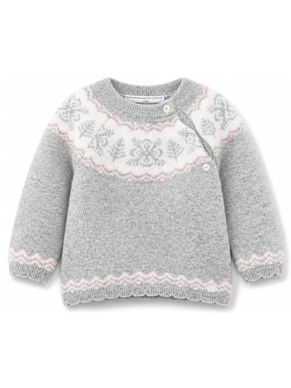 Maglione per neonata Tartine Et Chocolat grigio con orlo a smerlo CD18181 22 TArtine & Chocolat KIDS 
