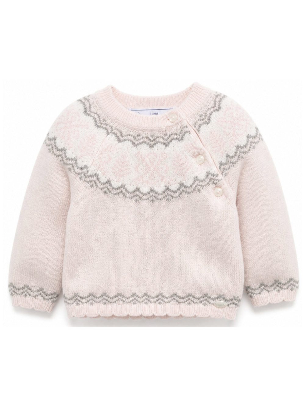 Maglione per neonata Tartine Et Chocolat rosa con orlo a smerlo CD18181 30 TArtine & Chocolat KIDS 