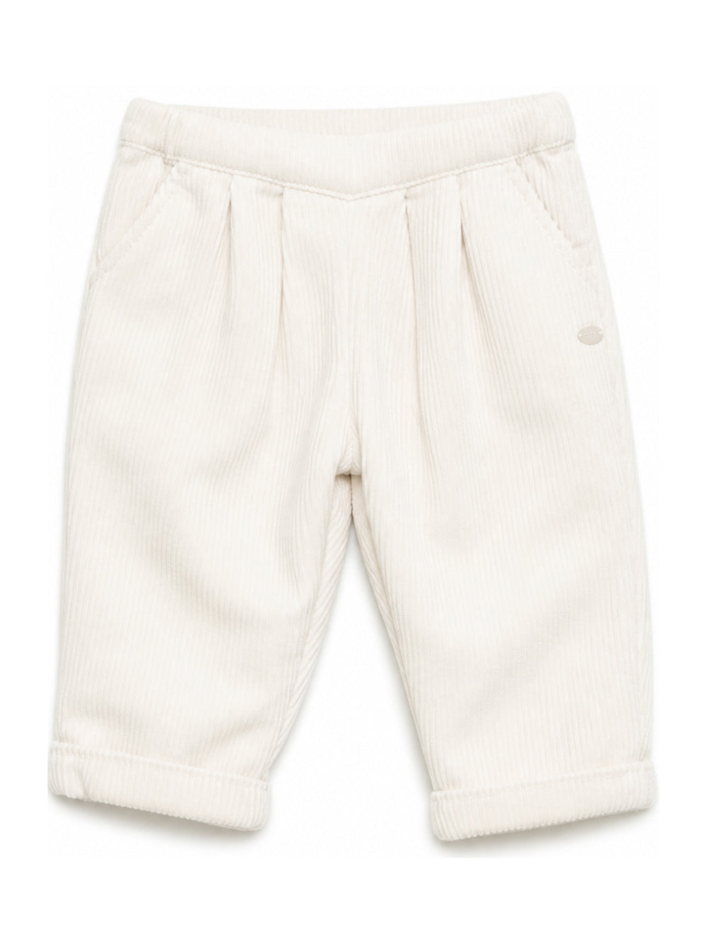 Pantaloni per neonata Tartine Et Chocolat bianchi a coste con pieghe CD22091 13 TArtine & Chocolat KIDS 