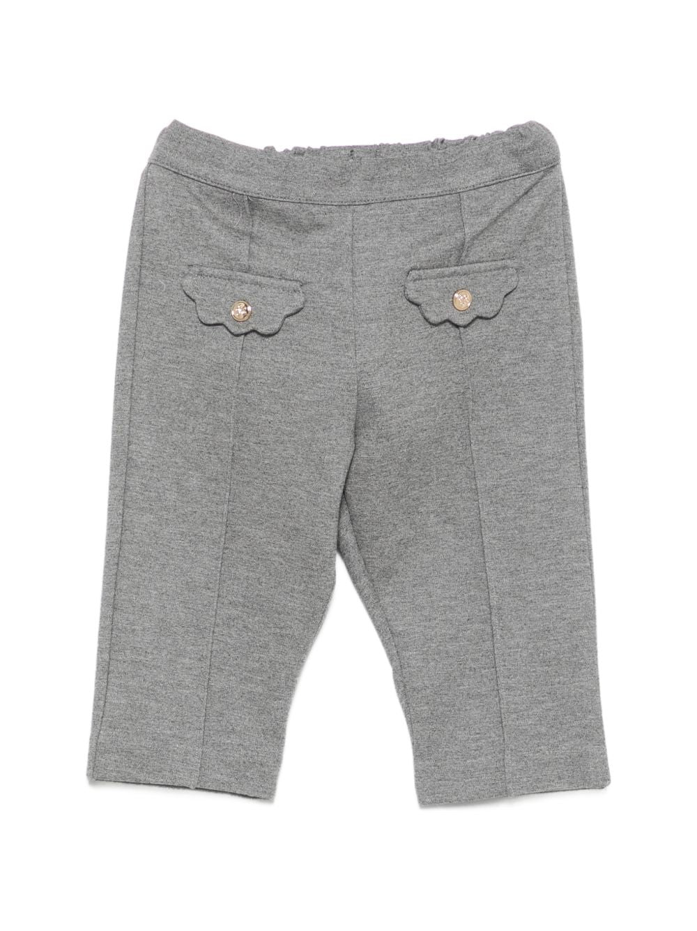 Pantaloni per neonata Tartine Et Chocolat grigi con orlo a smerlo CD22151 22 TArtine & Chocolat KIDS 