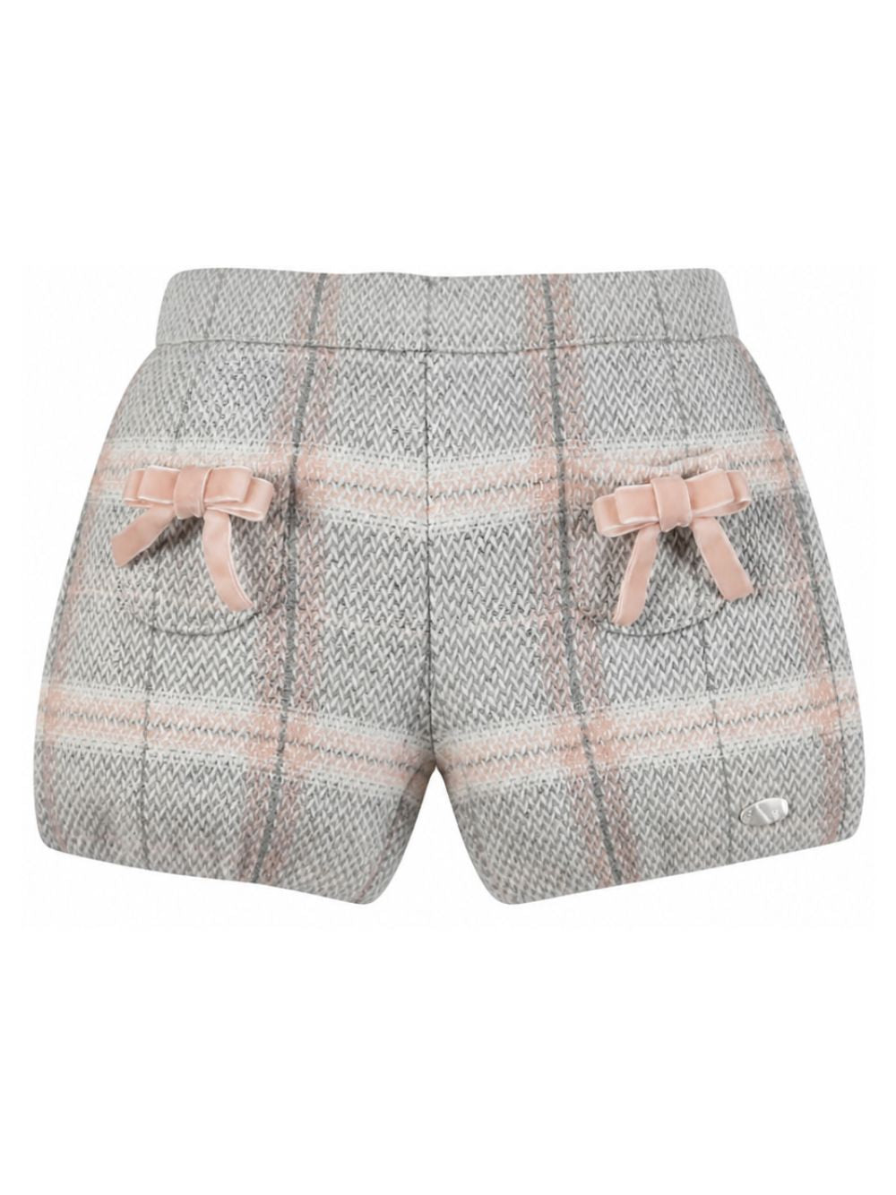 Shorts per neonata Tartine & Chocolate Kids beige con design a scacchi CD26001 68 TArtine & Chocolat KIDS 