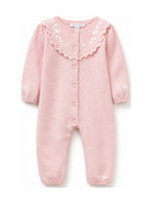 Tutina per neonata Tartine Et Chocolat rosa con rifiniture a volant e ricamo floreale CD32000 32 TArtine & Chocolat KIDS 