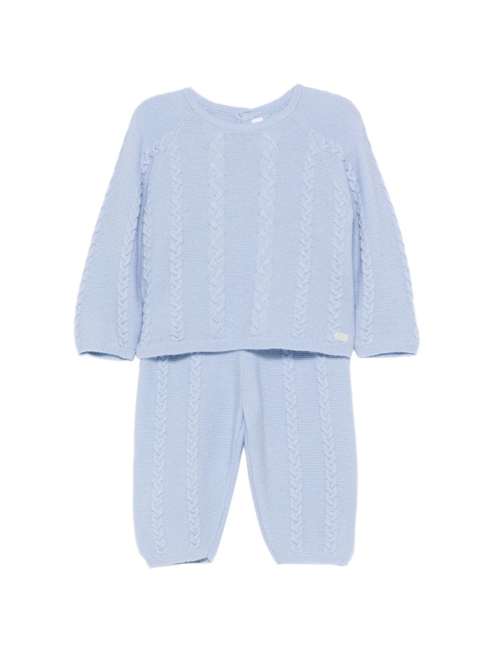 Set cardigan e pantaloni per neonato Tartine Et Chocolat azzurro in maglia a trecce CD36030 42 TArtine & Chocolat KIDS 